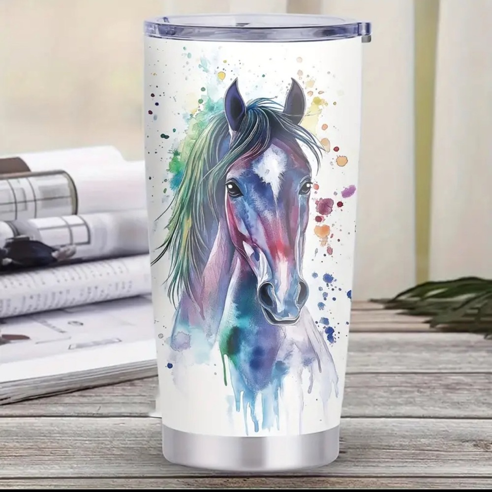 Horse Tumbler Colorful 1pc 20oz Stainless Steel One Piece